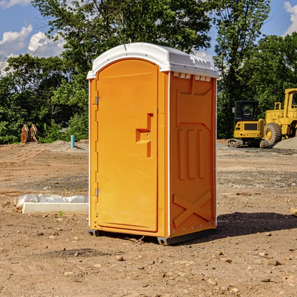 how often are the porta potties cleaned and serviced during a rental period in Morton KS